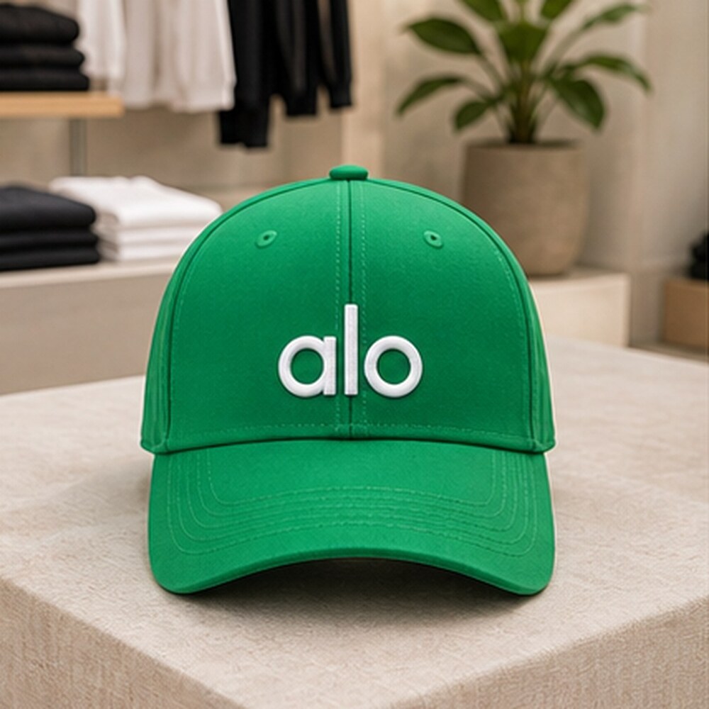 ALO Yoga Green Casual Baseball Cap Hat OS